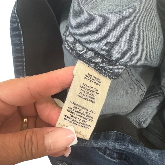 So Surroundings Womens Dark Wash Pull-On Skinny Jeans SZ M Cotton Blend Stretch - Picture 5 of 12